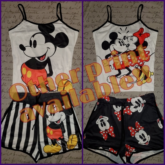 Sexy and Comfy Minnie and Mickey Mouse Pajama Set - Picture 5 of 8